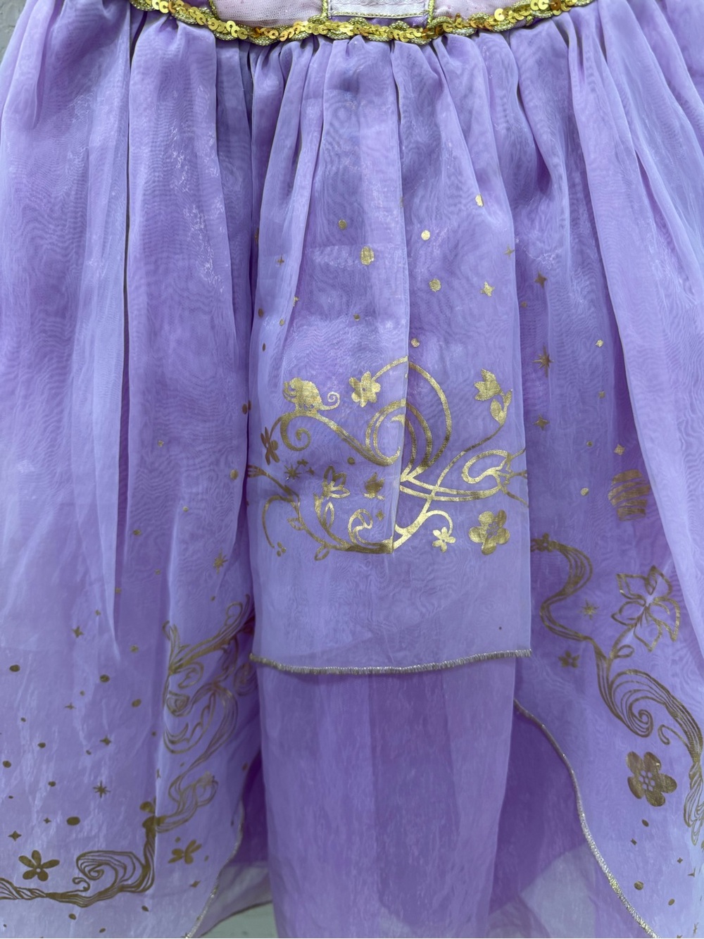 Disney Parks Tangled Rapunzel Princess Costume Dress Girls 5/6 Purple Halloween - Picture 4 of 9